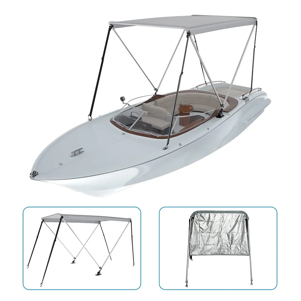 Bimini - Cubierta superior para barco, toldo ajustable de al...