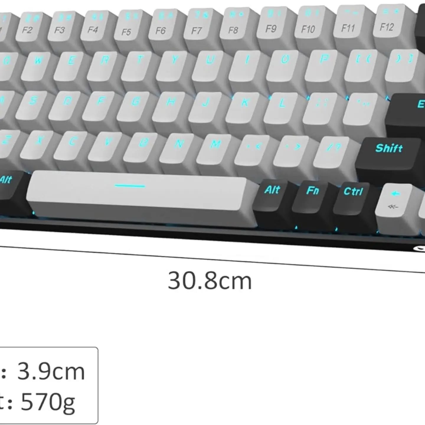 Teclado MageGee MK-Box -  portátil 60% mecánico para juegos, retroilumi...