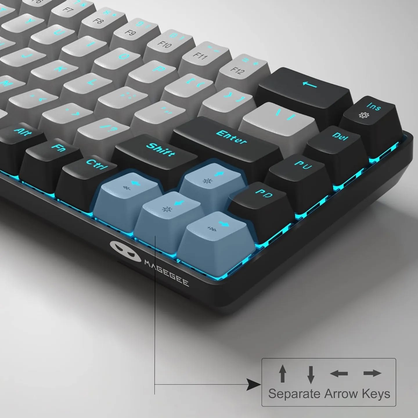 Teclado MageGee MK-Box -  portátil 60% mecánico para juegos, retroilumi...