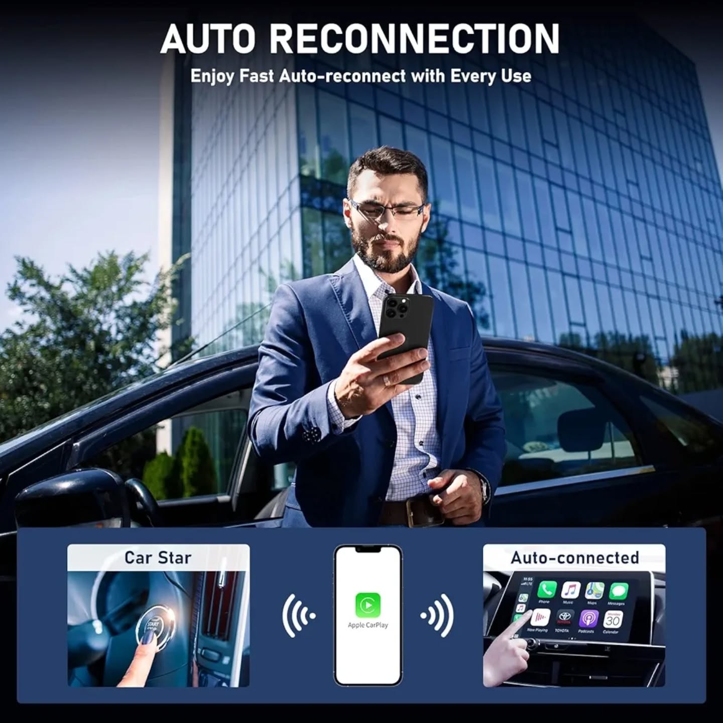 Adaptador inalámbrico CarPlay para CarPlay cableado de fábrica Adaptad...