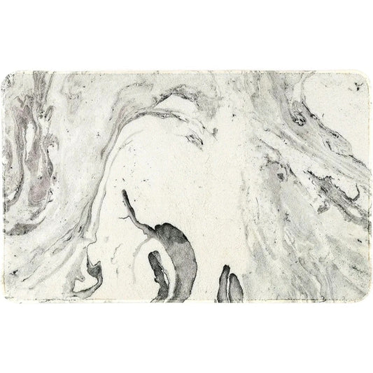 Giselle Alfombra de baño de terciopelo gris de 17 x 24 pulgadas, antid...
