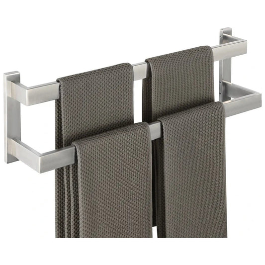 Alise GOY002-LS - Toallero doble para baño, soporte de pared para toal...