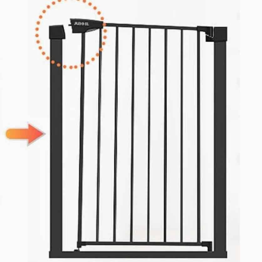 ABOIL Puerta negra alta de 30 pulgadas para puertas de escaleras, (29....
