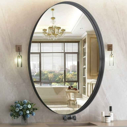 Espejo de Pared Ovalado de 24x36 Pulgadas para Baño, Espejos de Baño c...