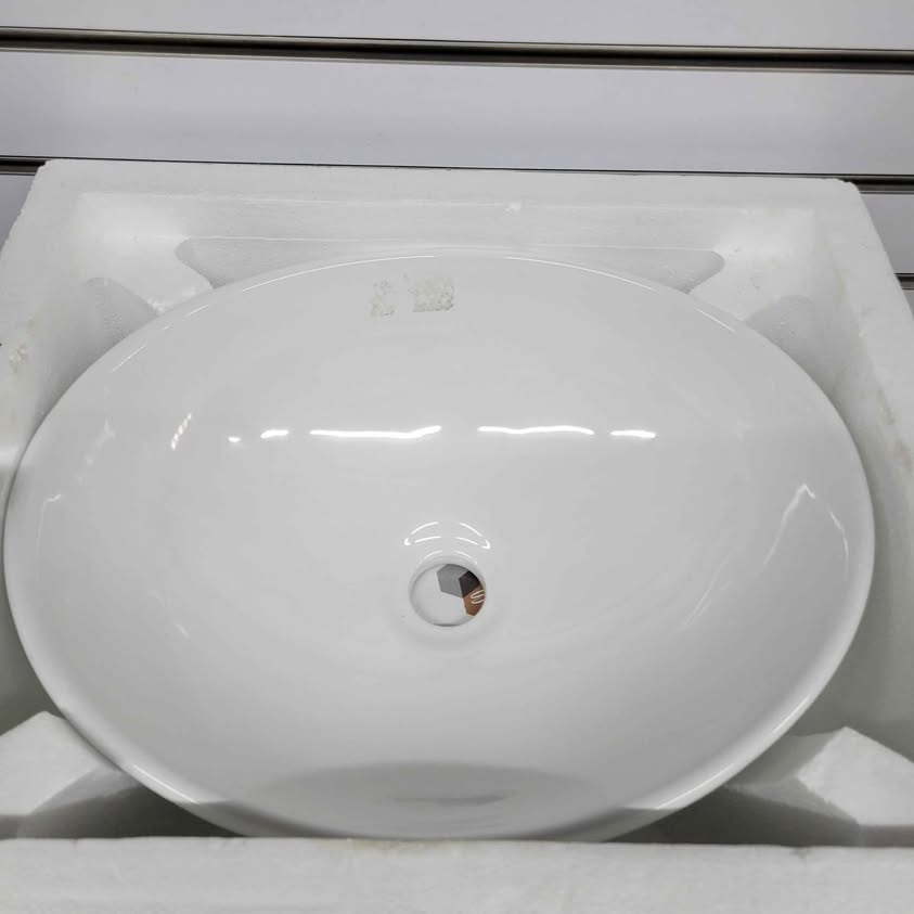Sarlai lavamanos ovalado de baño de 16 x 13 pulgadas, forma ovalada so...