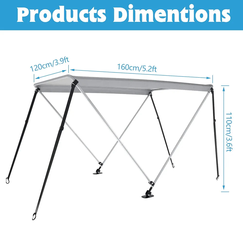 Bimini - Cubierta superior para barco, toldo ajustable de al...