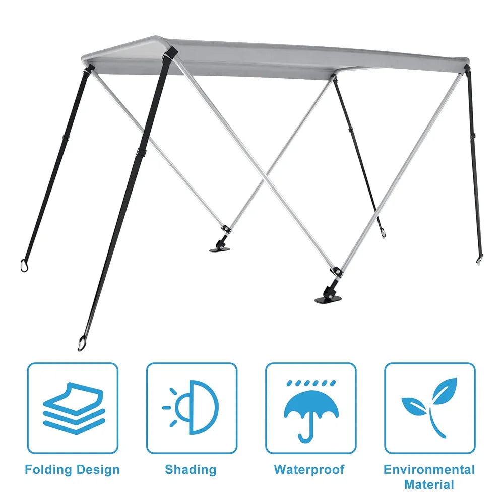 Bimini - Cubierta superior para barco, toldo ajustable de al...