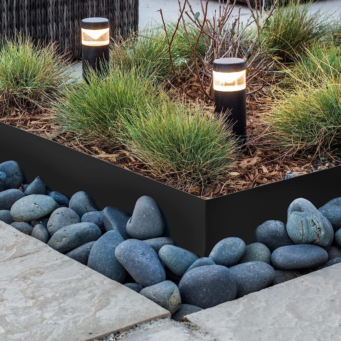 Worth Garden - Paquete de 6 bordes de acero galvanizado con ...