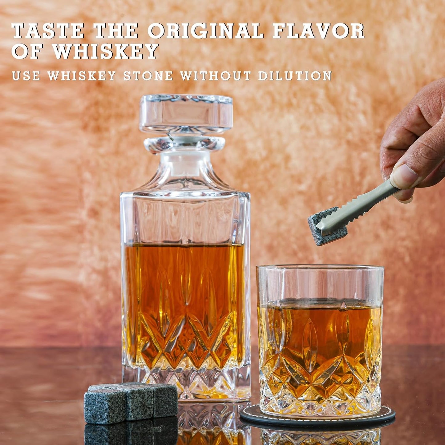 A.VONCI - Juego de jarra de whisky con 2 vasos...