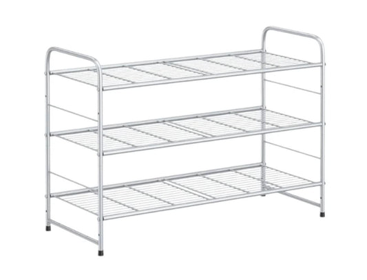 Zapatero apilable y ajustable, multifuncional, rejilla de alambre.