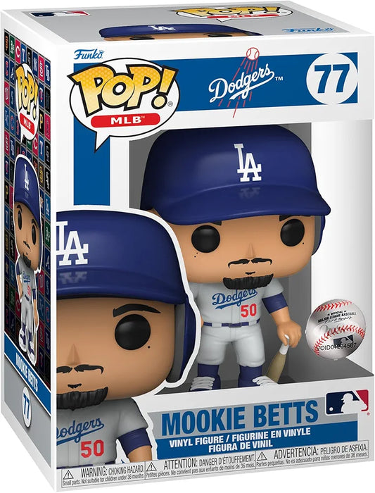 Funko Pop! MLB: Dodgers - Mookie Betts (Camiseta Alternativa), Multico...