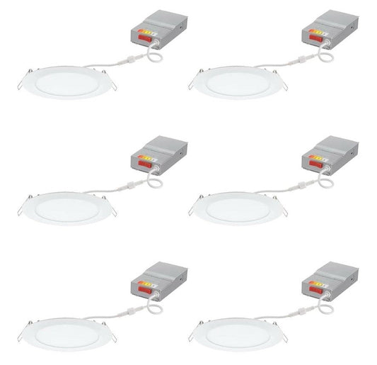 Juno lámparas 6 piezas descendente de obleas de 6 pulgadas, iluminación LED empotra...