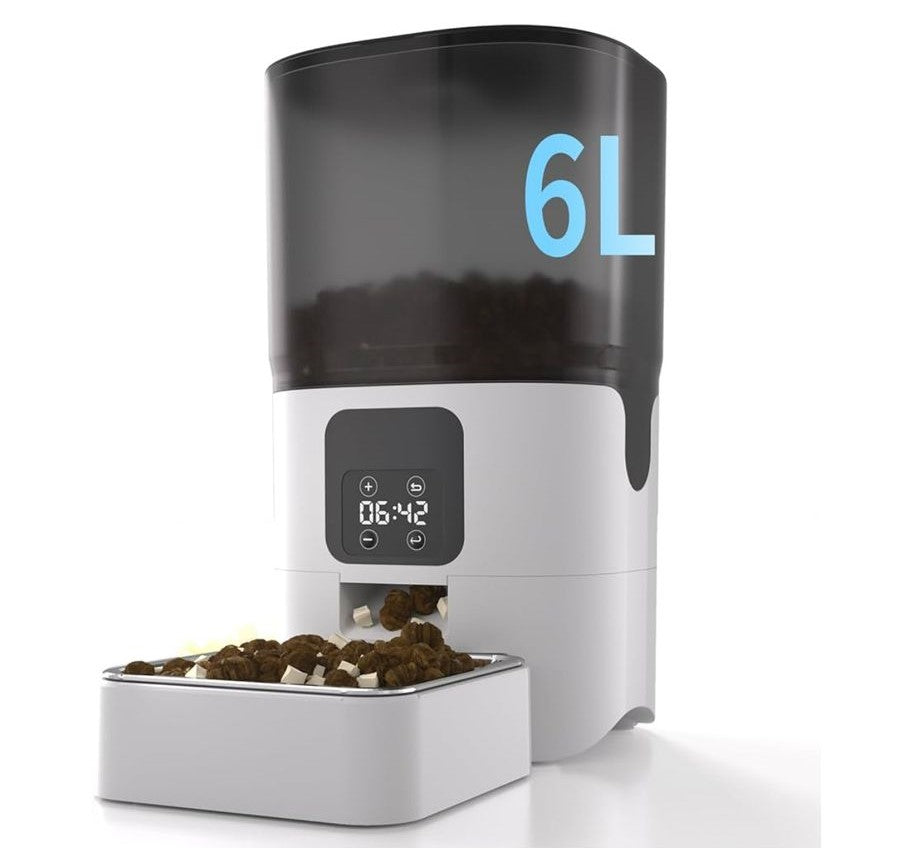 Comederos automáticos para gatos con almacenamiento de alimentos de gr...