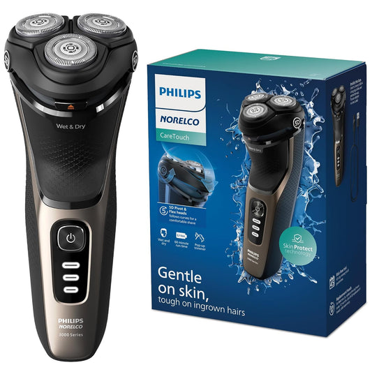 Philips Norelco CareTouch S3242/90 - Afeitadora eléctrica recargable e...