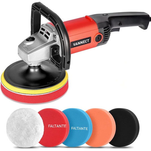 VANNECT Búfer Pulidor1200w 7 Pulgadas6 Velocidad Variablearena, Pulidor, Cera con Mango Desmontable