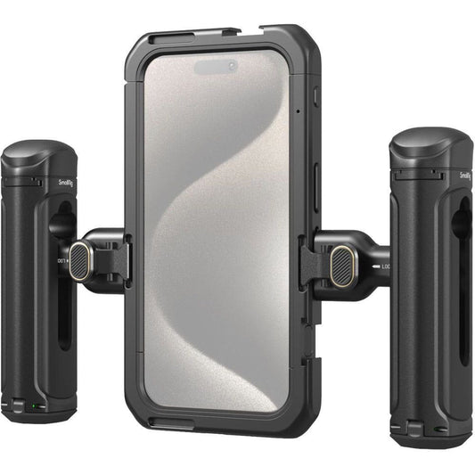 SmallRig Kit de jaula de teléfono de mano dual para iPhone 15 Pro Max,...