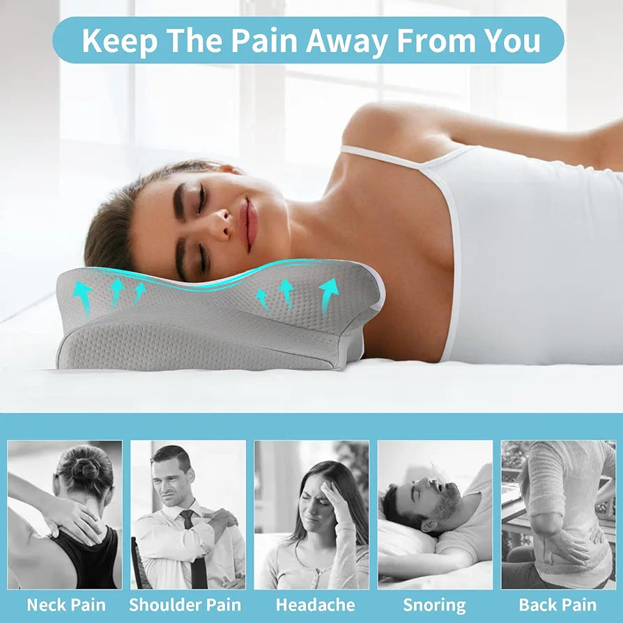 Almohadas de espuma viscoelástica, almohada de apoyo para el...