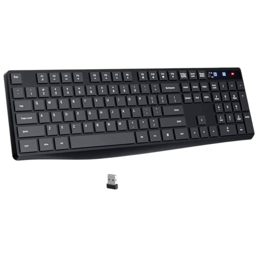 teclado inalámbrico  de computadora de 2.4 GHz, interruptor de encendi...