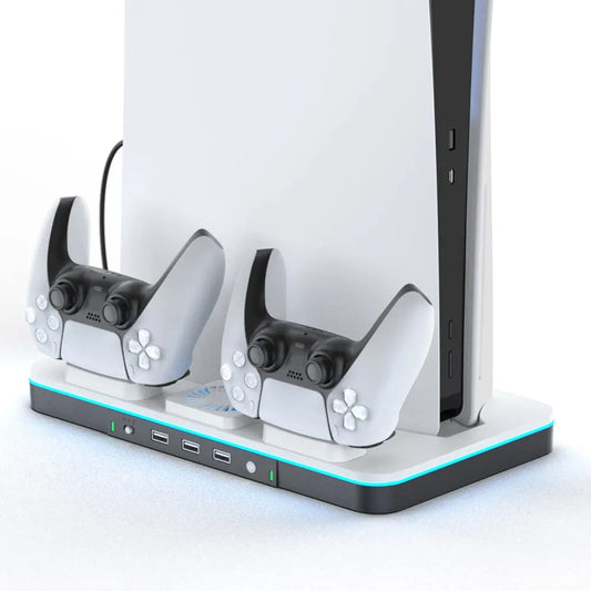 Soporte de refrigeración mejorado para PS5 con cargador para mando